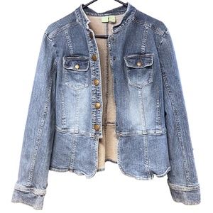 XL Medium Wash Fluttered Jean Jacket - great for dresses